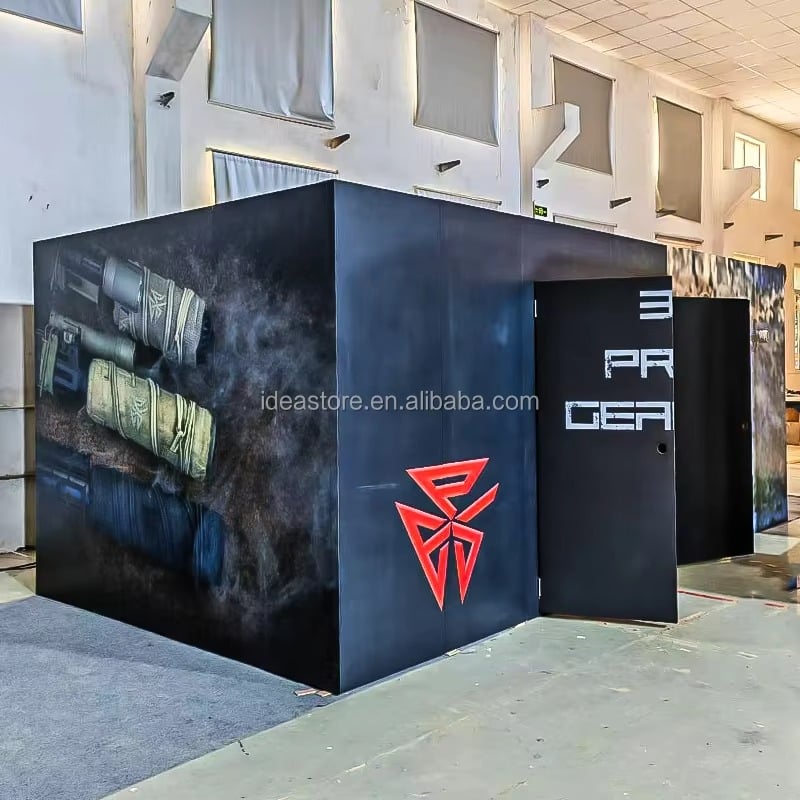 20x20 feet island trade show booth design eight